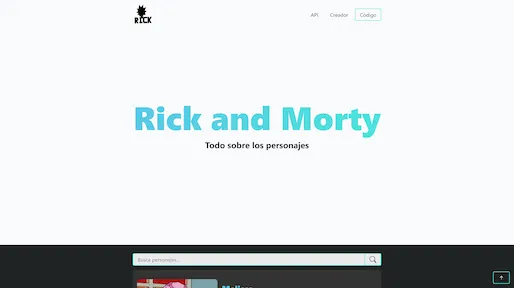 Imagen del proyecto de Rick & Morty